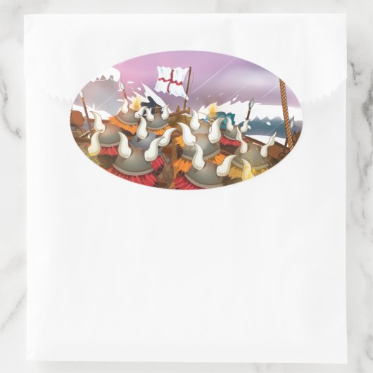 De Vikings Ovale Sticker (Tas)