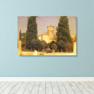 De Villa Malta, Rome door Lord Frederic Leighton Canvas Afdruk