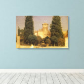 De Villa Malta, Rome door Lord Frederic Leighton Canvas Afdruk (Insitu (Houten vloer))