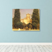 De Villa Malta, Rome door Lord Frederic Leighton Canvas Afdruk (Insitu (Houten vloer))