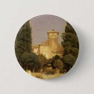 De Villa Malta, Rome door Lord Frederic Leighton Ronde Button 5,7 Cm