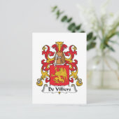 De Villiers Family Crest Briefkaart (Staand voorkant)