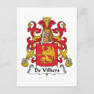 De Villiers Family Crest Briefkaart