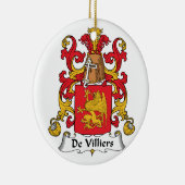 De Villiers Family Crest Keramisch Ornament (Rechts)