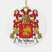 De Villiers Family Crest Keramisch Ornament (Voorkant)