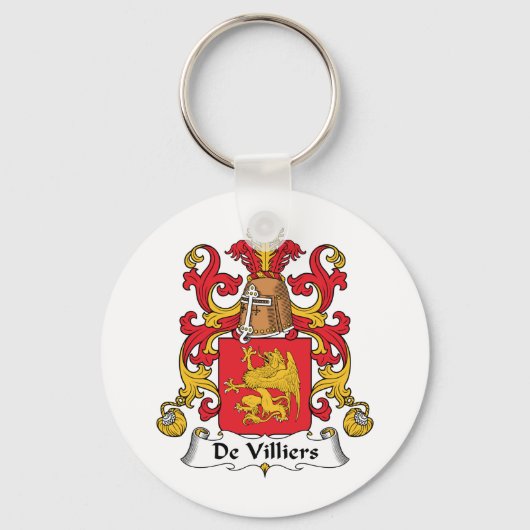 De Villiers Family Crest Sleutelhanger (Voorkant)
