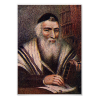 De Vilna Gaon - Rabbi Elijah van Vilna Foto Afdruk