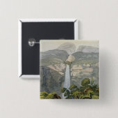 De Vinagre Waterfall, nabij de Puraci Volcano Vierkante Button 5,1 Cm (Voorkant /achterkant)