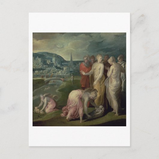 De vinding van Mozes (olie op doek) Briefkaart (Voorkant)