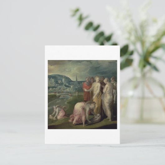 De vinding van Mozes (olie op doek) Briefkaart (Staand voorkant)