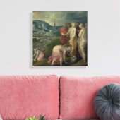 De vinding van Mozes (olie op doek) Canvas Afdruk (Insitu (Woonkamer))