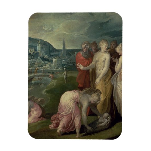 De vinding van Mozes (olie op doek) Magneet (Verticaal)