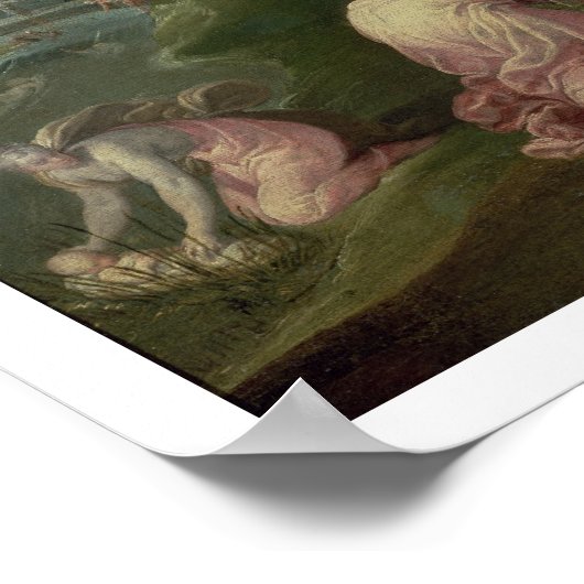 De vinding van Mozes (olie op doek) Poster (Hoek)