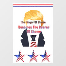 De vinger van de schuld Trump Window Cling