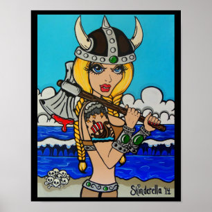 De vingerafdruk van de kleuterschool "Viking" Poster