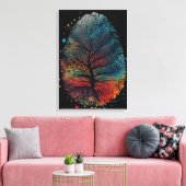 de vingerafdruk van de veer van de boom, canvas afdruk (Insitu (Woonkamer))