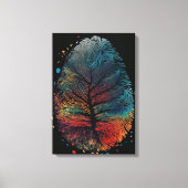 de vingerafdruk van de veer van de boom, canvas afdruk (Voorkant)