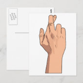 De vingers Gekruiste Tekens & de Gebaren van de Briefkaart (Voorkant / Achterkant)