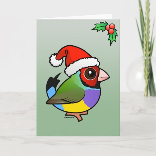 De Vink van Gouldian van Kerstmis Feestdagen Kaart (Voorkant)