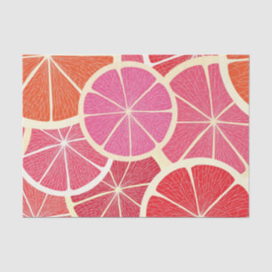 De vintage achtergrond van de grapefruit tissuepapier