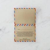 De Vintage Air Mail Trouwcollectie Bedankkaart (Binnen)