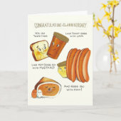 De vintage Antropomorfe Kaart van het Jubileum (Gele Bloem)