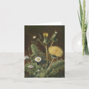 De vintage bloemen lege Kaarten van de Nota