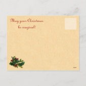 De vintage Briefkaarten van Kerstmis van de Hulst (Achterkant)