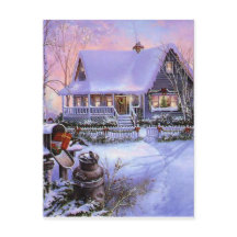 De vintage Cabine van Kerstmis van het Land