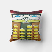De vintage Calculator van het Kind Kussen (Achterkant)