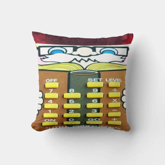 De vintage Calculator van het Kind Kussen (Voorkant)
