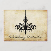 De Vintage Chandelier Trouwcollectie Informatiekaartje (Voorkant)