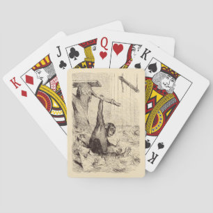 De vintage Chimpansee van het Konijntje van de Aap Pokerkaarten