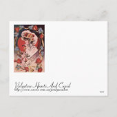 De vintage Dame van Valentijn Feestdagenkaart (Achterkant)