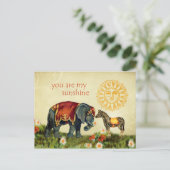 De vintage Dieren van Valentijn in Liefde Feestdagenkaart (Staand voorkant)