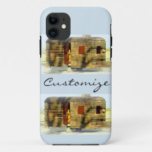 De vintage Doorstane houten caravan van de Case-Mate iPhone Case