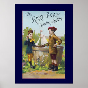 De vintage Druk van het Poster van het Huishouden