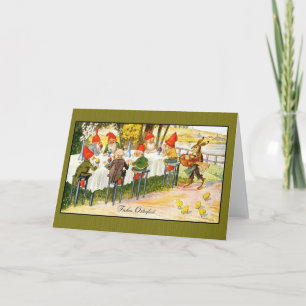 De vintage Duitse Kaart van Frohes Osterfest Pasen