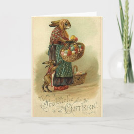 De vintage Duitse Kaart van Pasen. Fröhliche