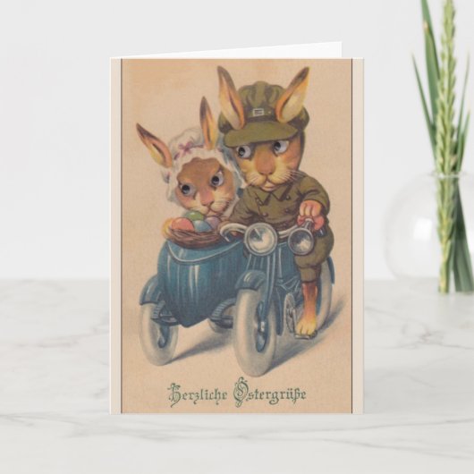De vintage Duitse Kaart van Pasen.  Herzliche (Voorkant)