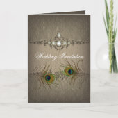 De vintage elegante uitnodiging van het (Voorkant)