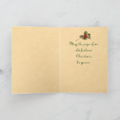 De vintage Engel van Kerstmis Feestdagen Kaart (Binnen)