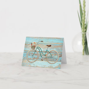 De vintage Fiets Lege Notecard van de Kruiser van Kaart