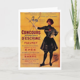 De vintage Franse Schermende Reclame van de Kaart
