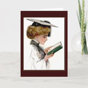 De vintage Gediplomeerde van de Vrouw Kaart