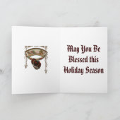 De vintage Gelukkige Kaart van de Thanksgiving (Binnen)