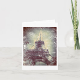 De vintage-Gestileerde Toren van Eiffel, Spatie Kaart