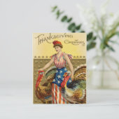 De vintage Groet van de Thanksgiving Feestdagenkaart (Staand voorkant)