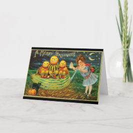 De vintage Groet van Halloween van 1910 Kaart