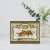 De vintage Groet van het Nieuwjaar Feestdagenkaart (Staand voorkant)